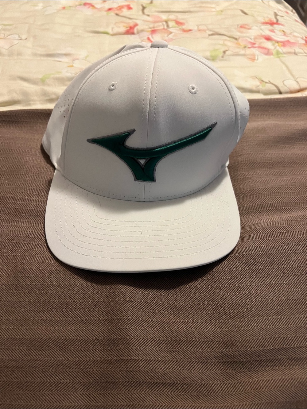 [Mizuno] Golf Cap FlexFit TechCap Men's White x Green
